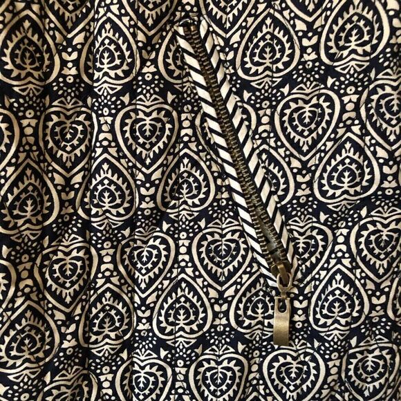 Tribal Mixed Print Quilted Cotton Lagenlook Retro Boxy Jacket Size M - Picture 4 of 15